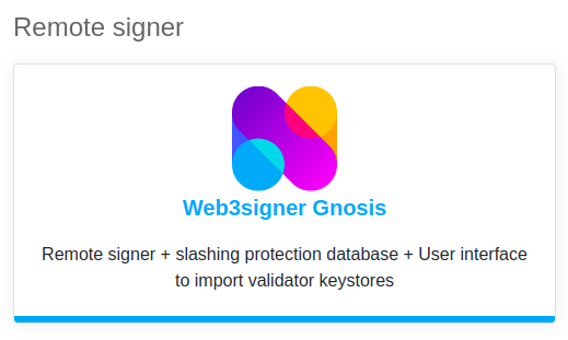 Select web3signer